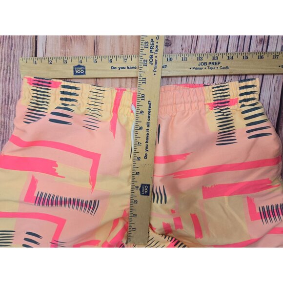 Chubbies Neon Geometric Swim Trunks Medium Made In USA Peach/Yellow *flaw - Picture 6 of 7